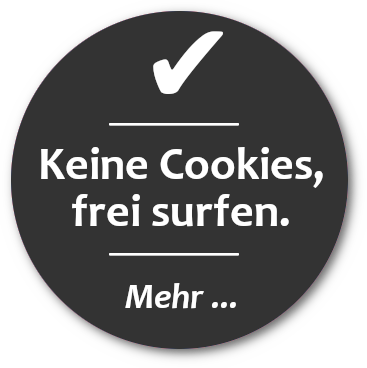 Keine Cookies, freies surfen.